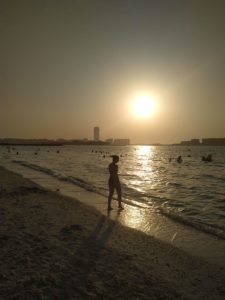 Sonnenuntergang am Al Sufouh Beach